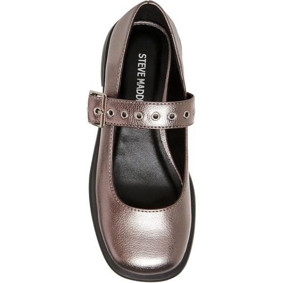 Steve Madden Kids Bitsy Mary Jane Shoes in Pewter Silver size 3 - Picture 1 of 7